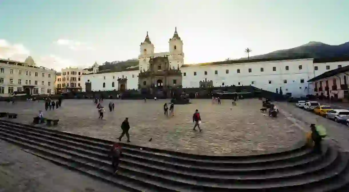 Plaza de San Francisco sits at the heart of Quitos historic district