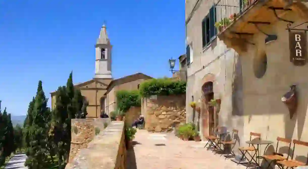 Enjoy great views at Bar Il Casello in Pienza, Italy