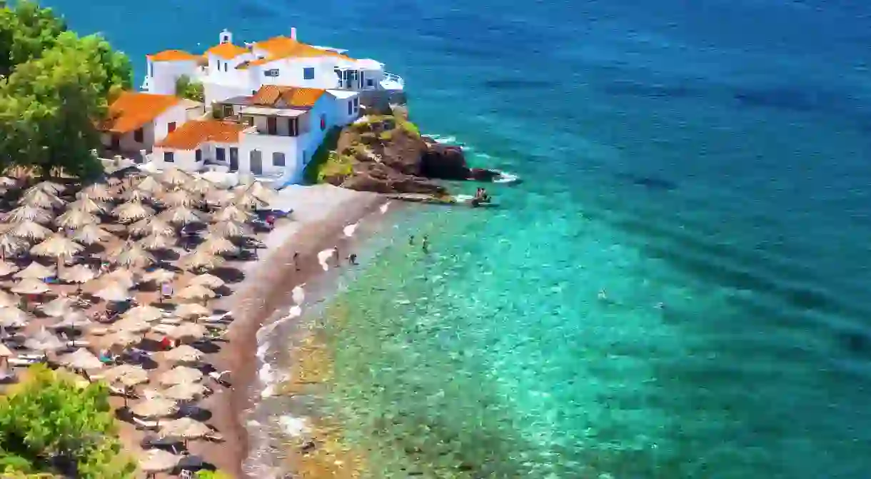 Savour the Aegean Sea from a beach in Hydra