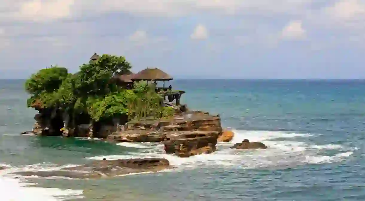 Tanah Lot is only accessible at low tide