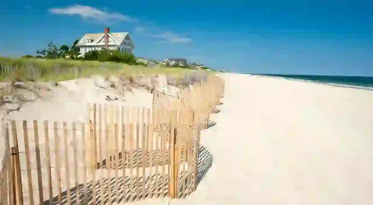 Sink your toes into the white sand at Amagansett Beach on Long Island, New York