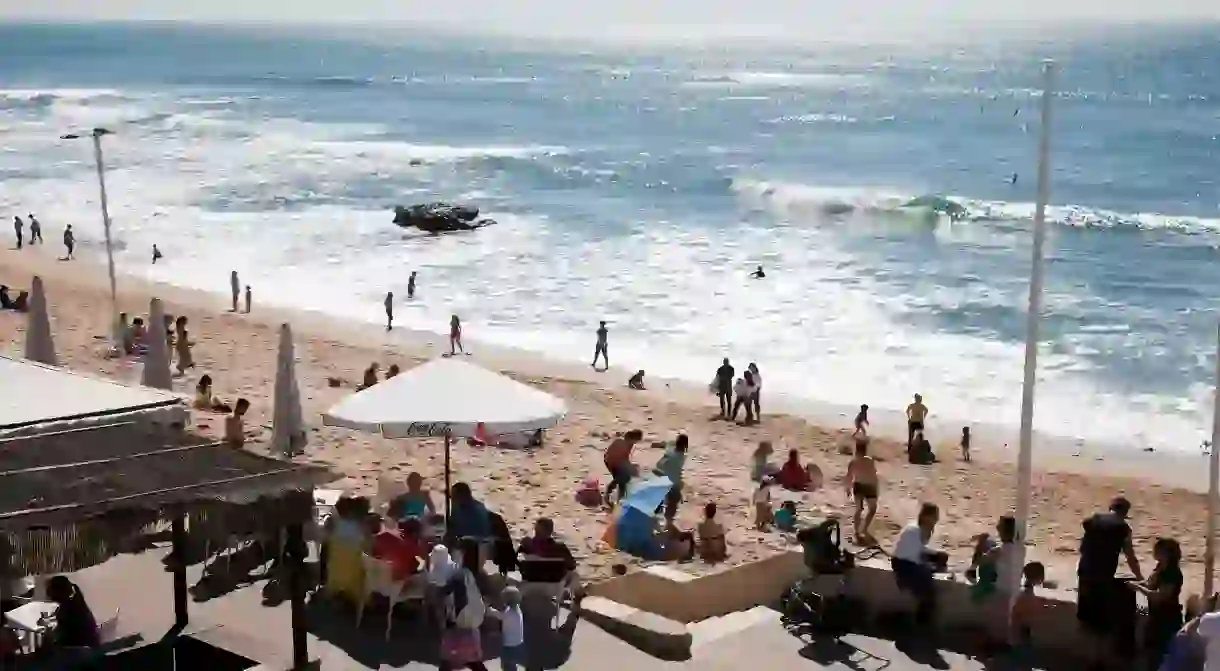 Sao Pedro Beach is a chilled hub for drinking in Estoril