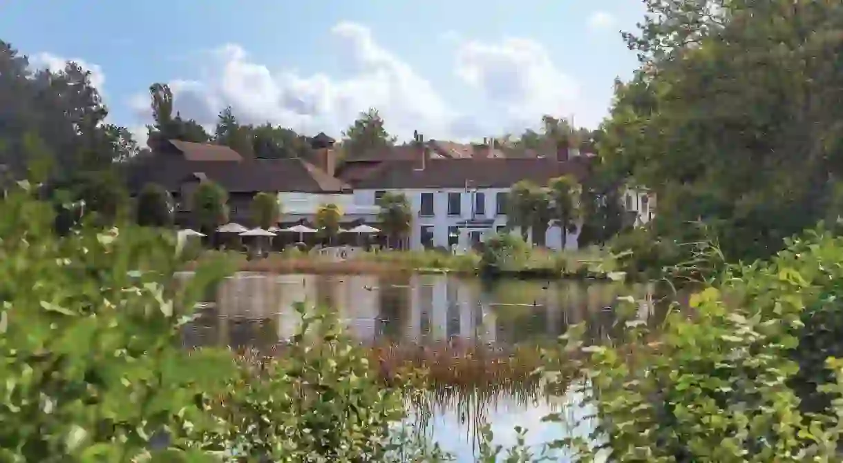 Frensham Pond Country House Hotel and Spa is in a lakeside setting on the edge of the Surrey Hills Area of Outstanding Natural Beauty