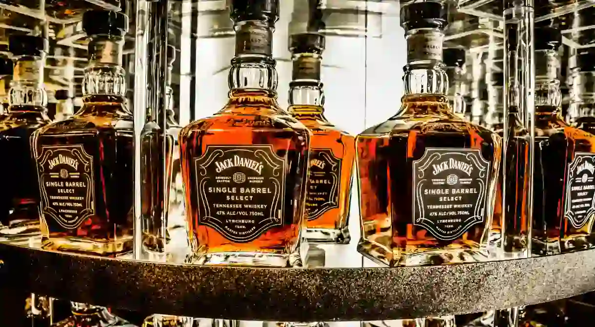 Enjoy a nightcap before bedding down at a hotel near the Jack Daniels Distillery in Tennessee