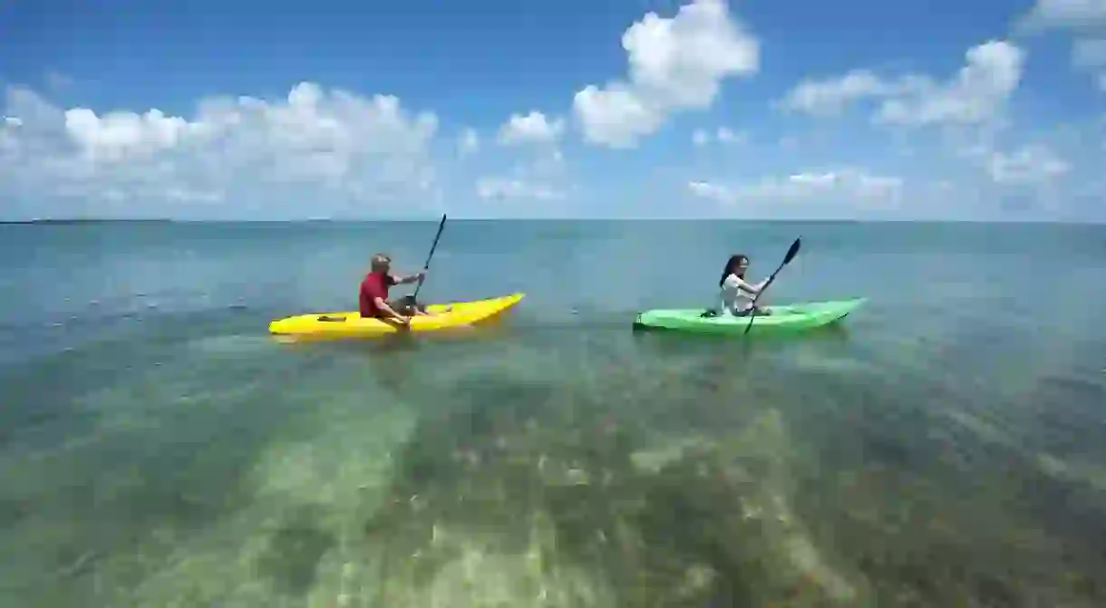 Kayaking is just one of the many ways to explore the tranquil waters of Florida Keys