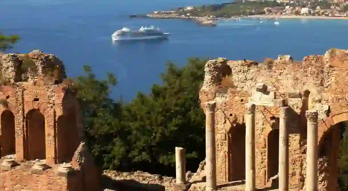 The Teatro Antico of Taormina remains a top tourist site in the town, not least for the sweeping views it affords