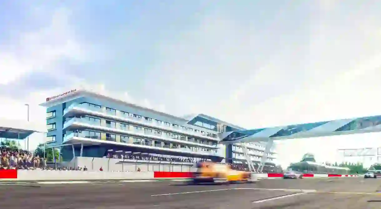 Watch a high-octane race from your own room by staying at the Hilton Garden Inn Silverstone