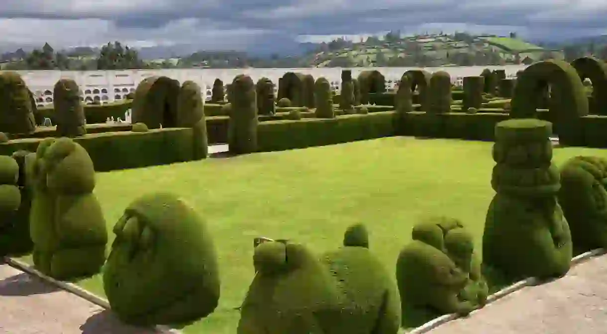 With its elaborately carved hedges, Tulcáns cemetery is a popular tourist destination