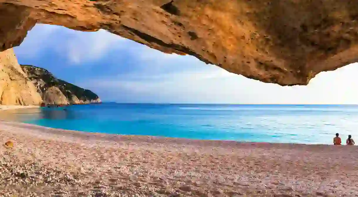 K419T3 Beautiful Porto Katsiki beach,Lefkada island,Greece.