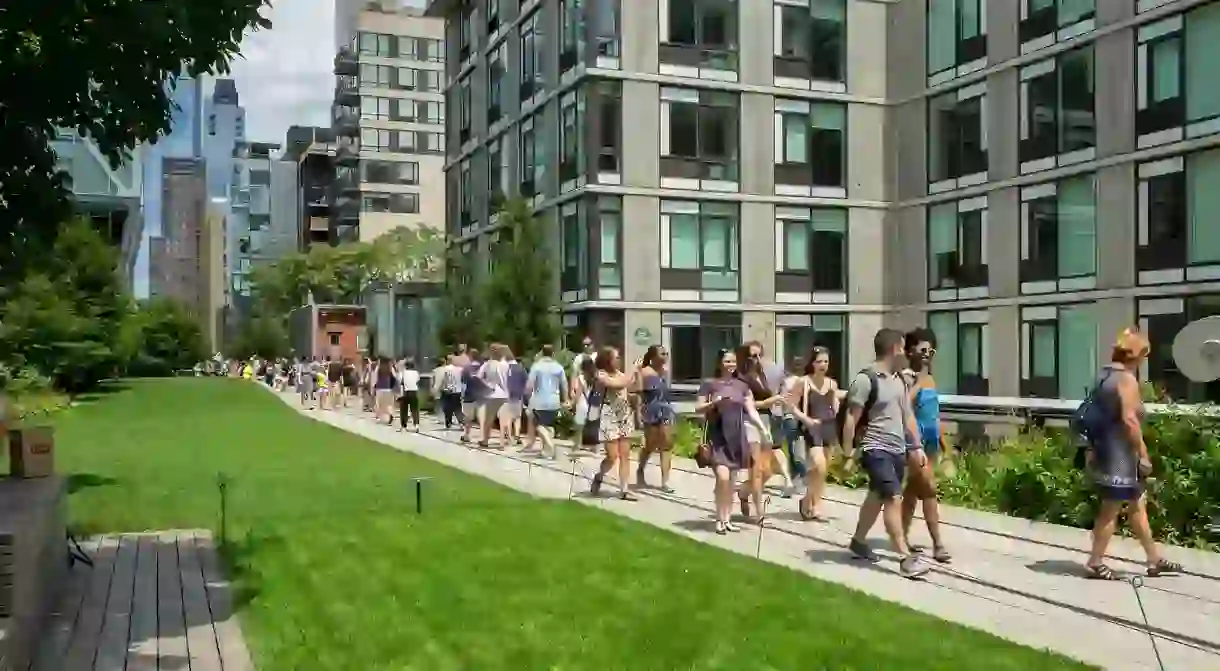 The elevated High Line walk is a great place to people-watch