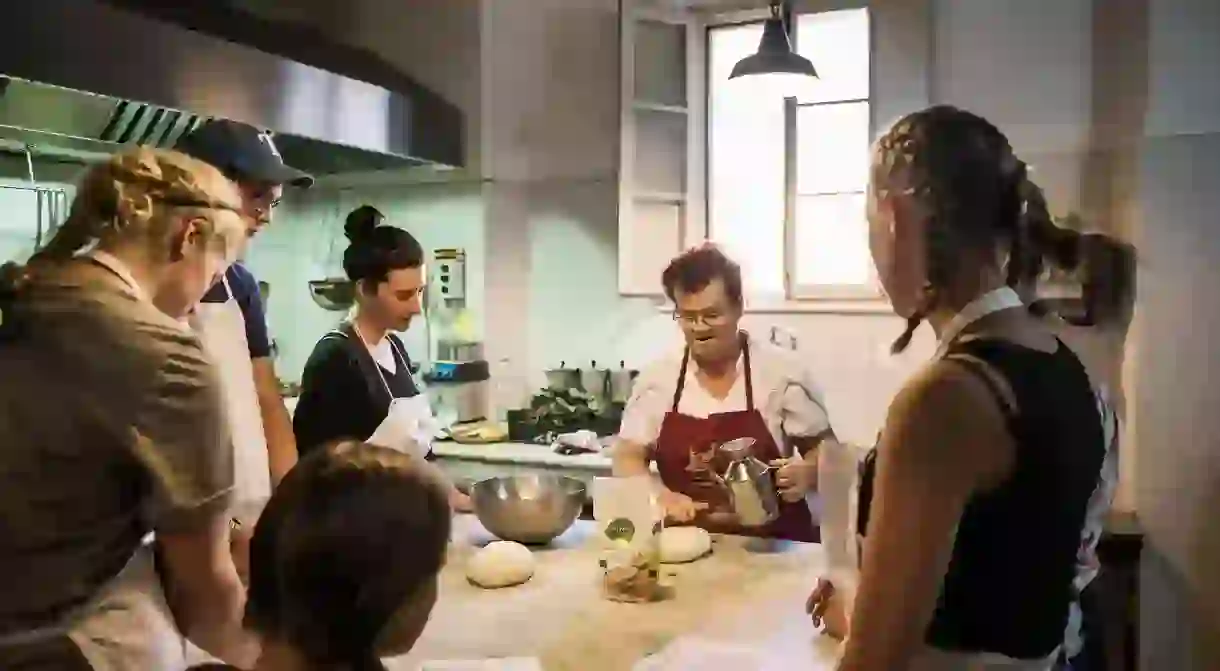 Tenuta di Spannocchia in Tuscany offers cooking classes alongside tours of their organic farm