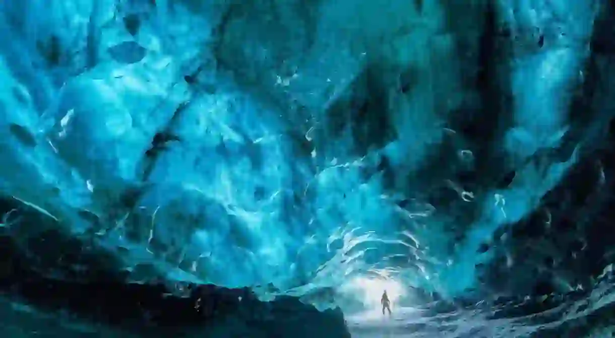 Explore ice caves at Vatnajokull Glacier as you road-trip Icelands Ring Road