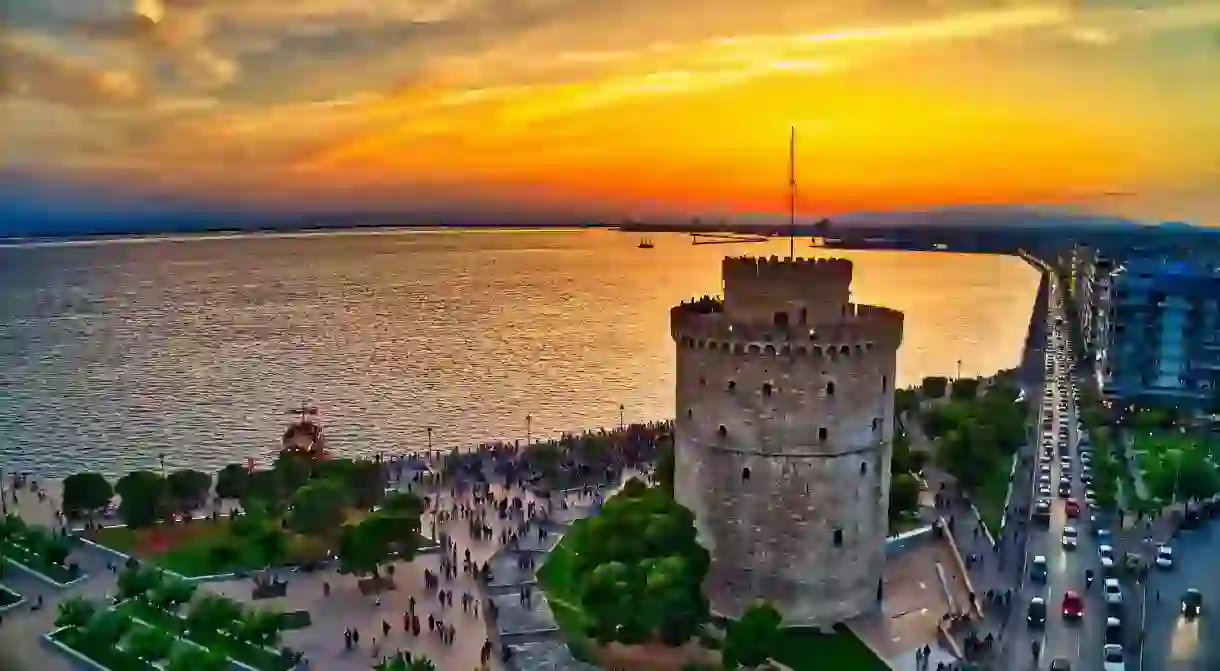 Catch a spectacular sunset in one of Thessalonikis cool neighbourhoods