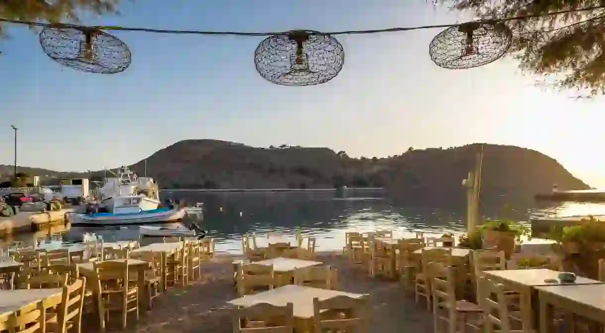 Dine right by the water at To Tsipouradiko Mas on Patmos