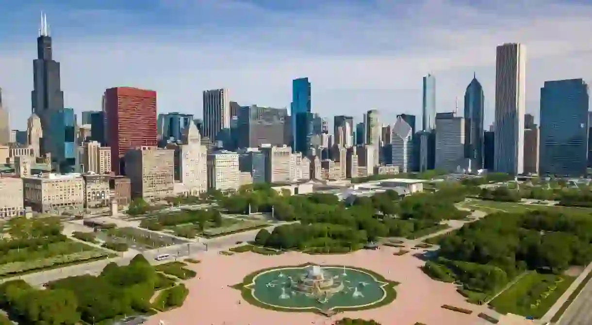 Stay near Grant Park and youll be treated to a fantastic view of Chicagos skyline