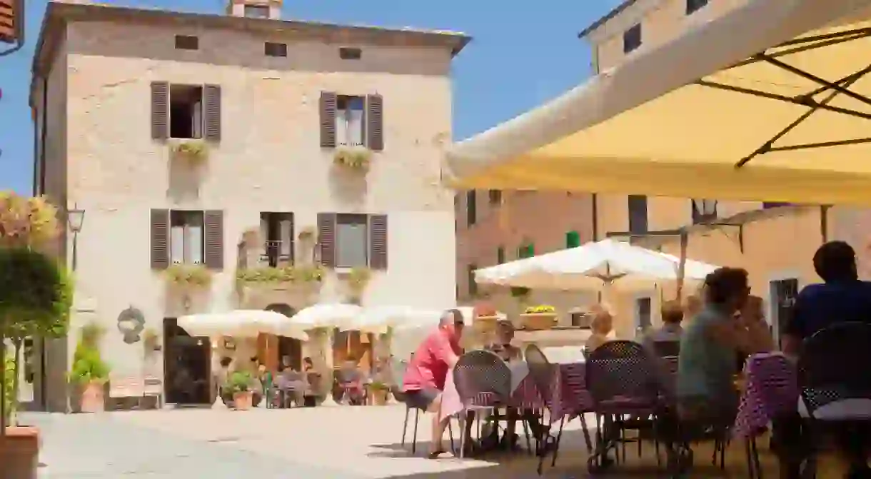 Piazza di Spagna in Pienza is a great place for dining out