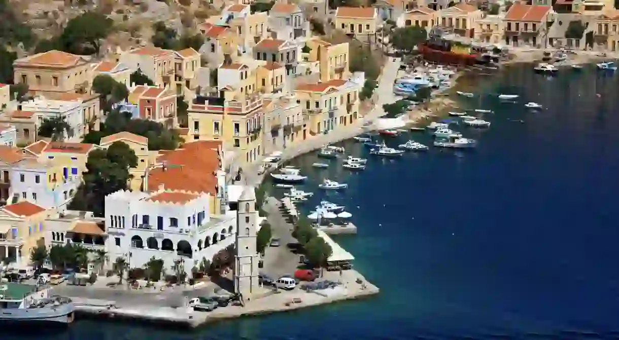 The tiny Dodecanese island of Symi is a stunner, with pastel-coloured villages and beaches aplenty