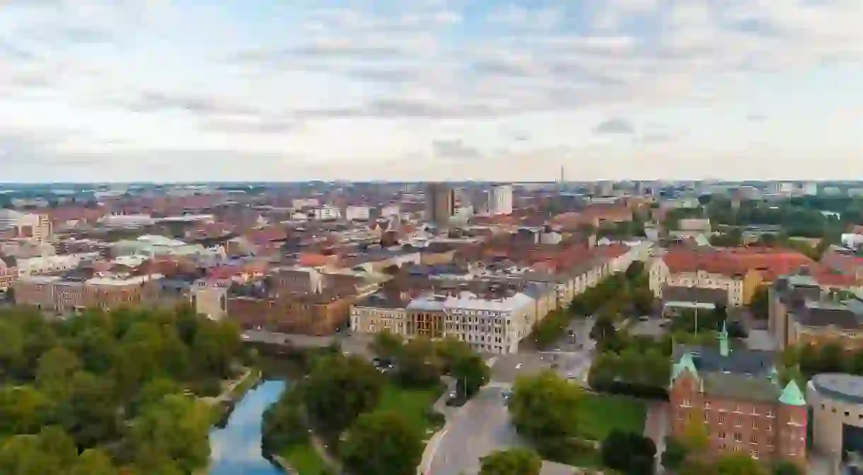 There are many green spaces in Malmö, Sweden