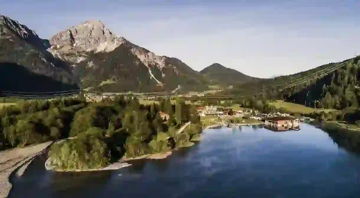 Landhotel und Berggasthof Panorama has one of the best terraces in Garmisch-Partenkirchen, with incredible views over the valley and lake