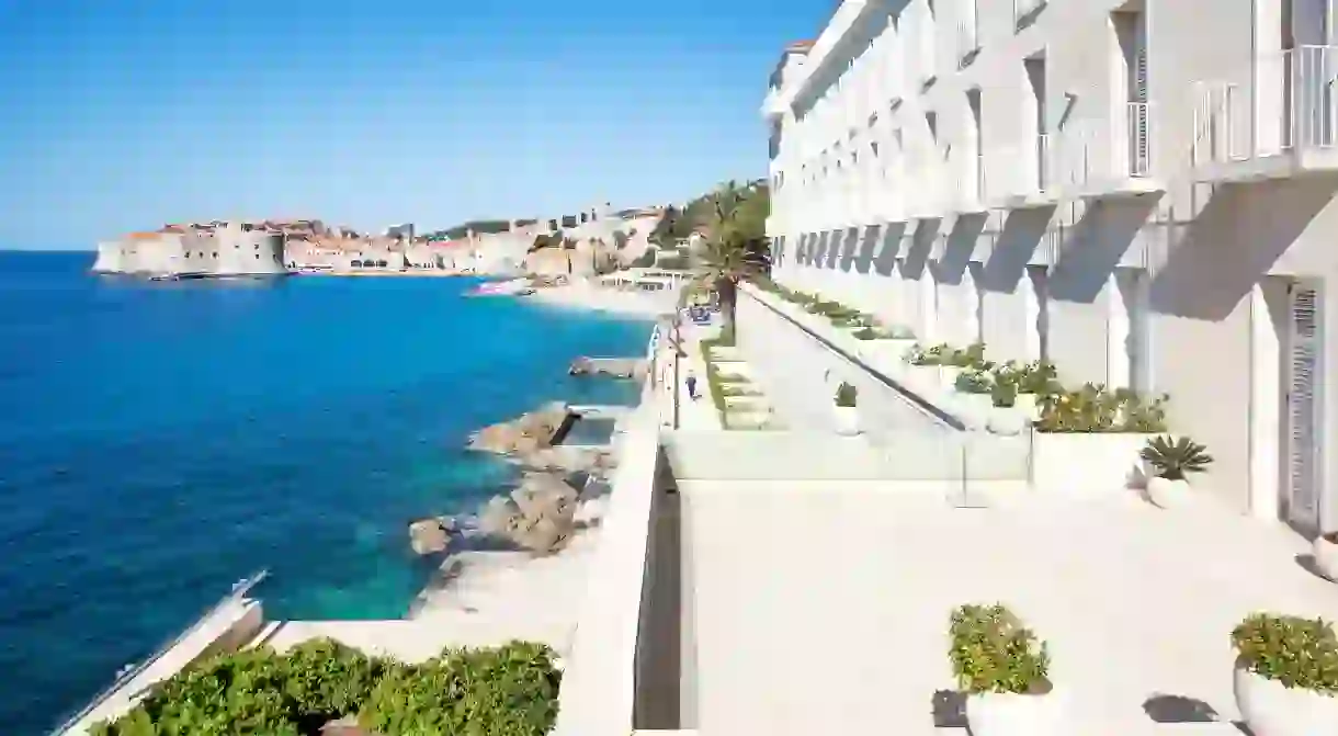 A dramatic view of the coast from the Excelsior Hotel Dubrovnik