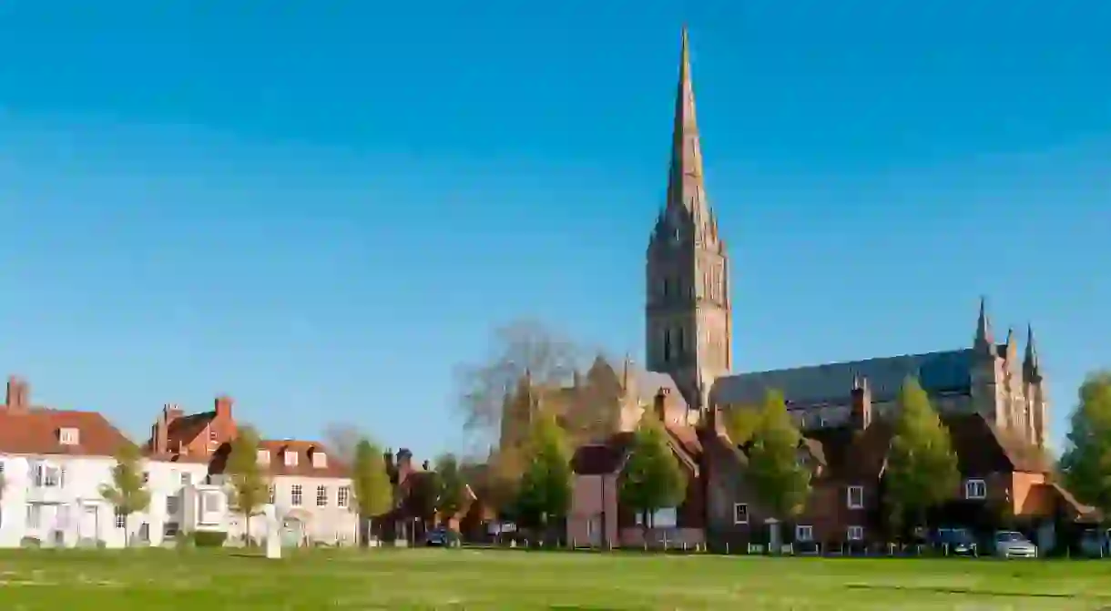 The Salisbury Cathedral has the tallest church spire in the UK