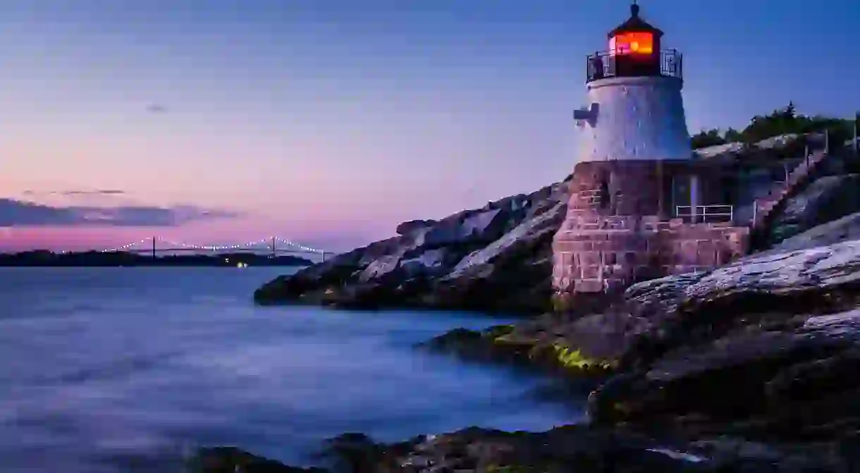 The Castle Hill Lighthouse is an iconic part of the Newport landscape