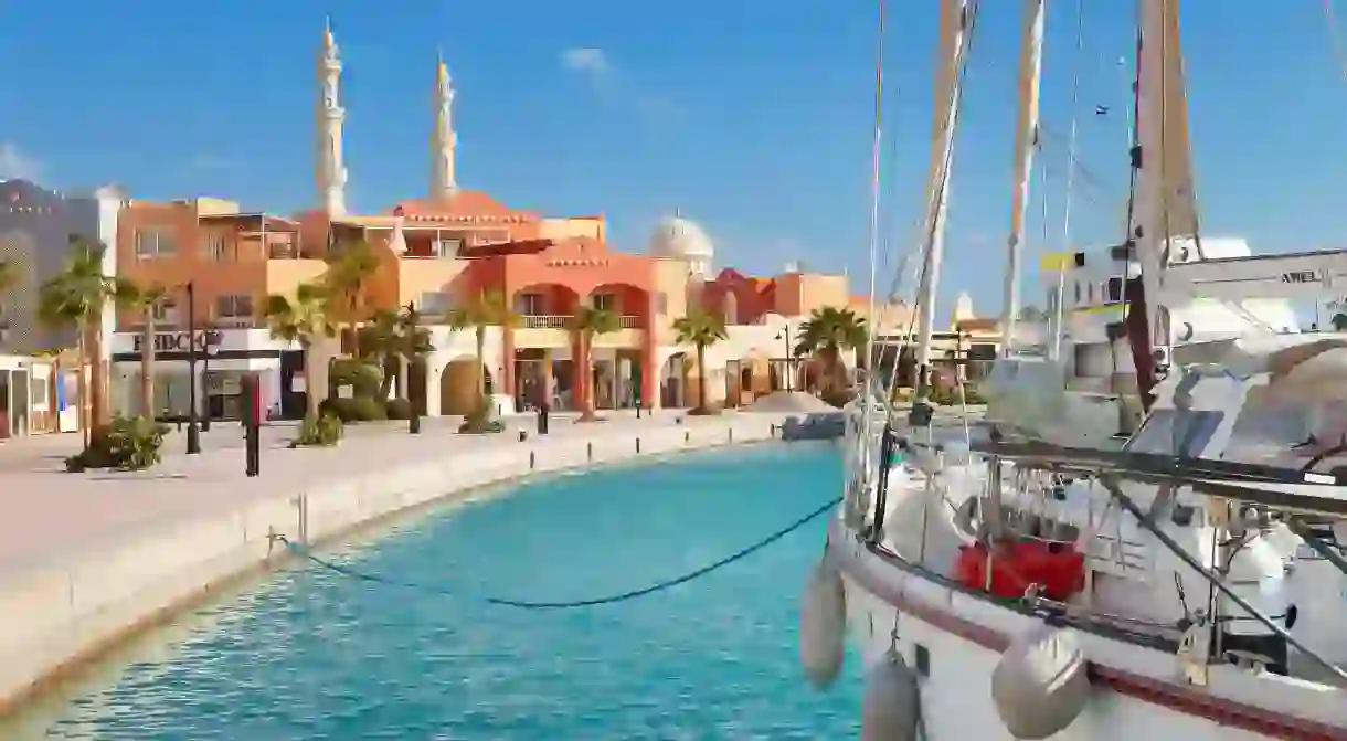 The marina in Hurghada is perfect for a stroll