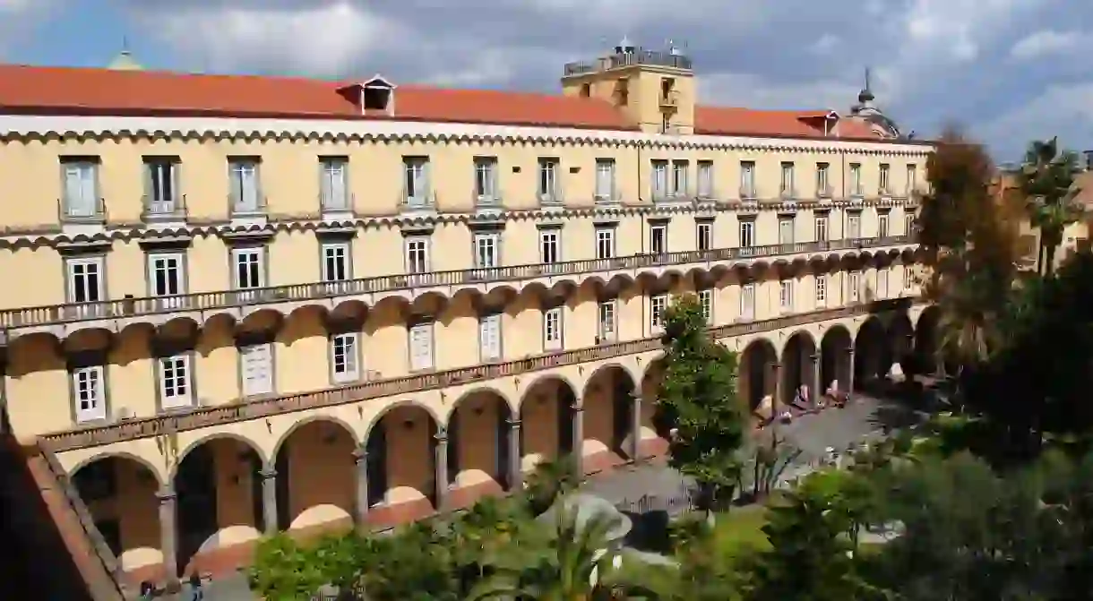 Naples is renowned for its palaces with cool courtyard gardens