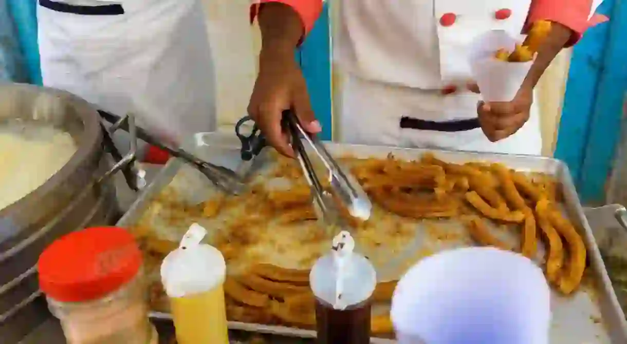 Churros are a popular sweet street snack in Havana