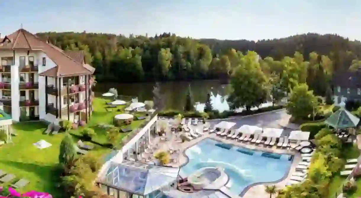 The Romantischer Winkel has a huge pool complex with indoor and outdoor pools