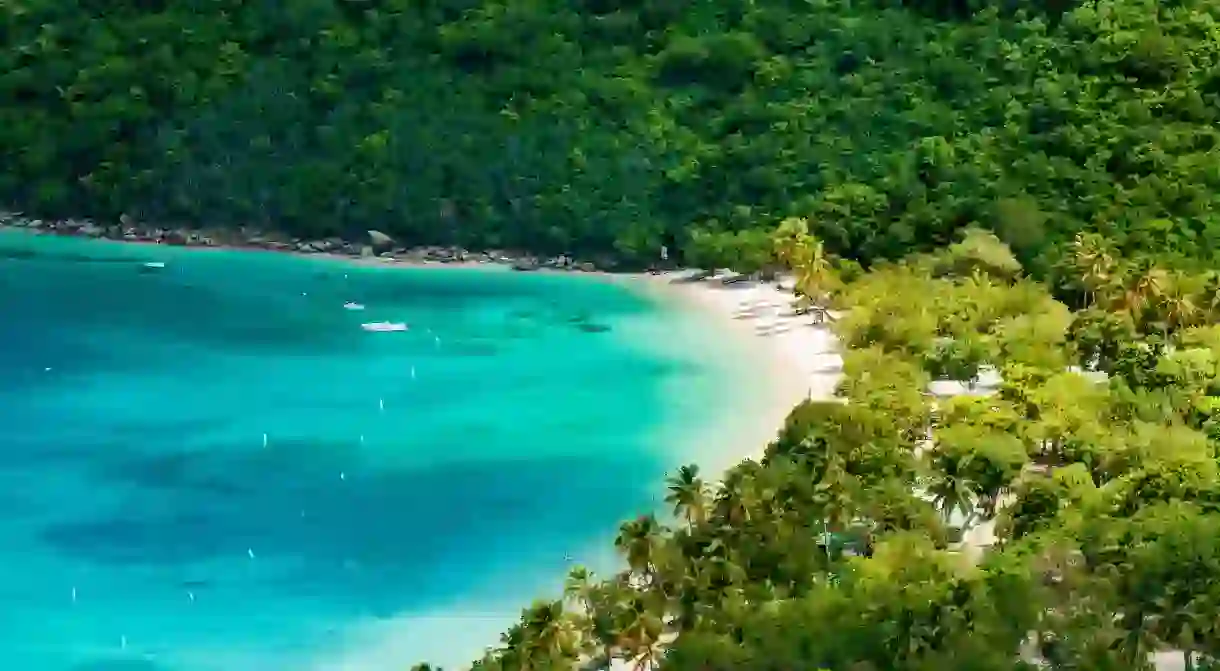 Magens Bay Beach is a popular spot for snorkeling on St Thomas