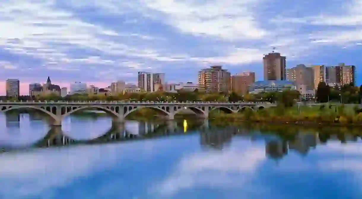 The Saskatoon skyline – its known as The City of Bridges