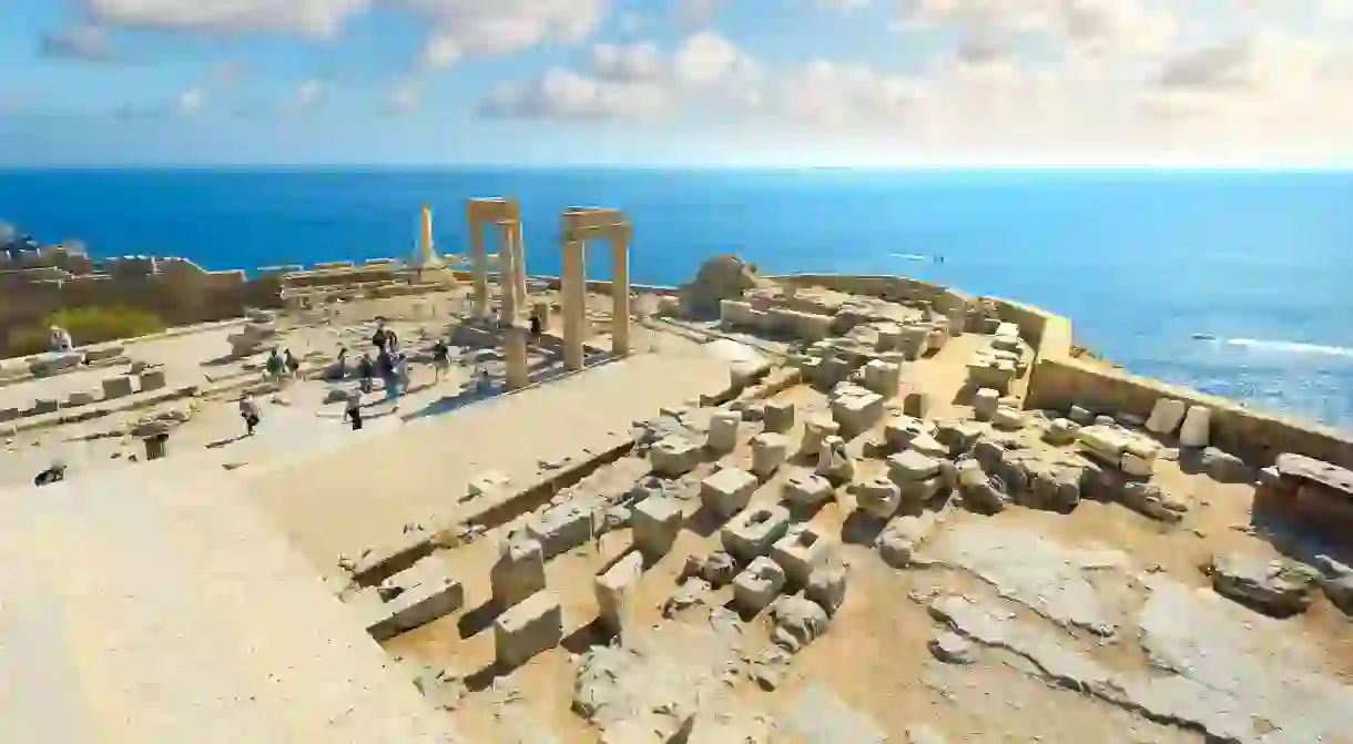 The ancient ruins of the Lindos Acropolis form a must-see historical site on the island of Rhodes