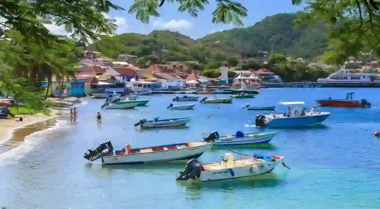 Anse du Bourg is a town popular with tourists visiting Guadeloupe