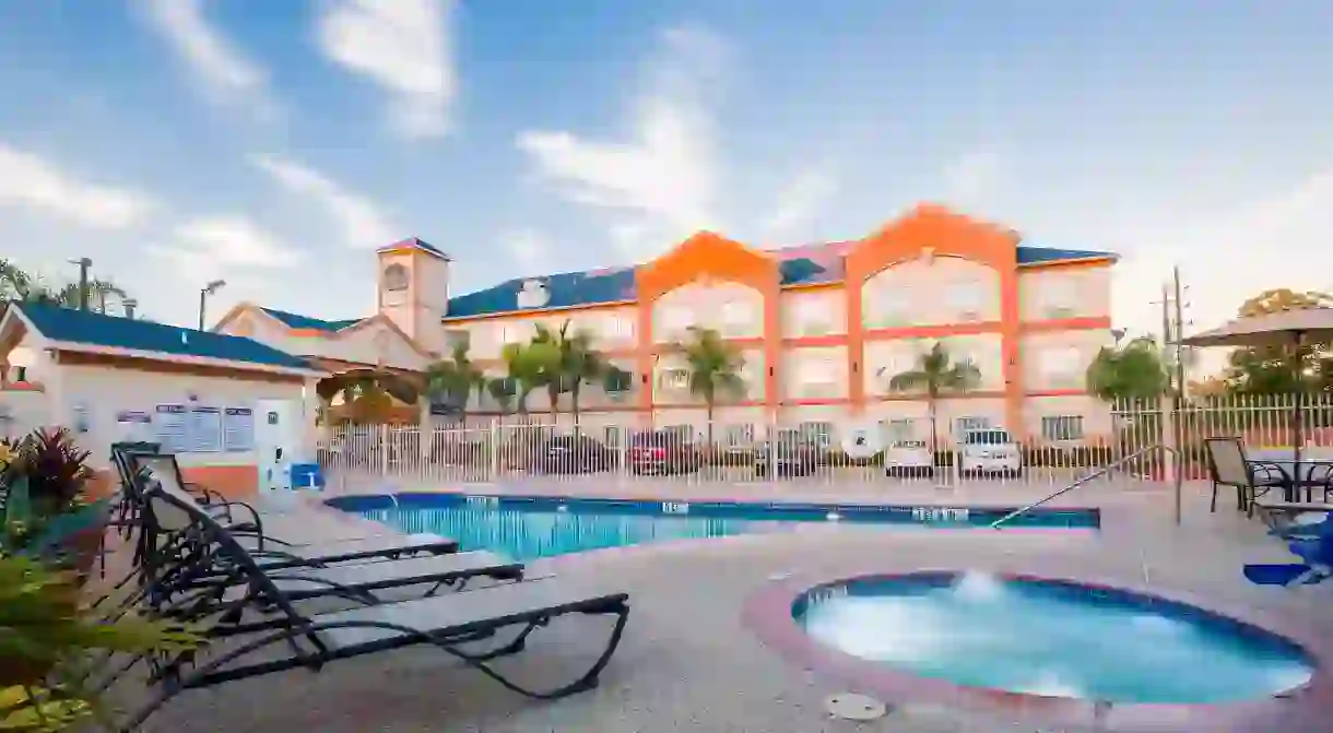 Get relief from the Texas heat with a dip in the pool at this Best Western Plus