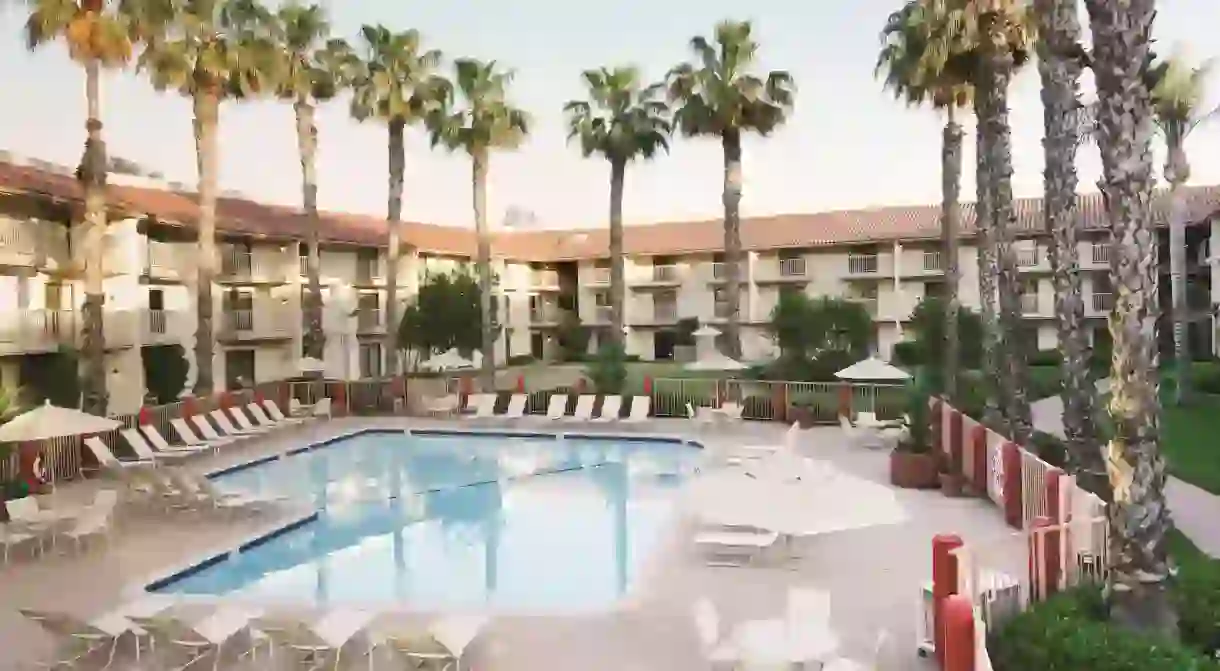 Soak up the sun and swim some laps at the DoubleTree by Hilton Hotel Bakersfield