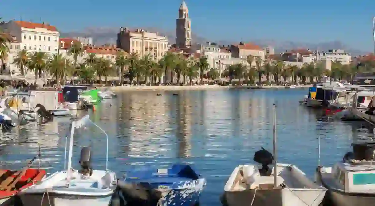 The ancient city of Split is easily reached by boat from Hvar