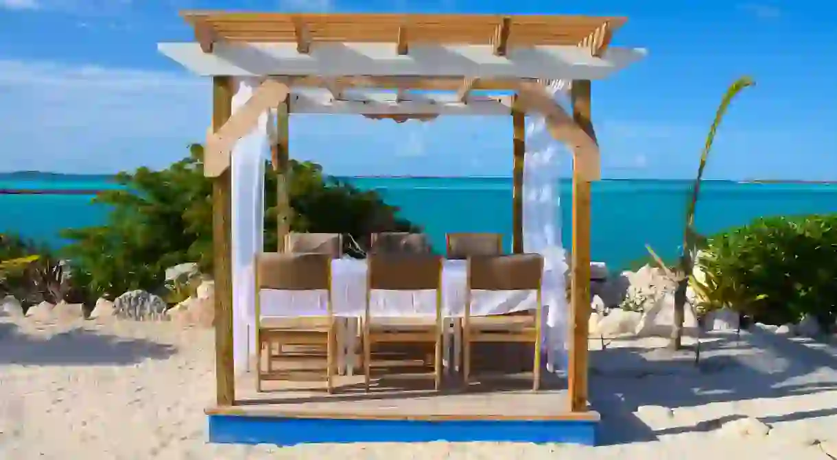 Eating in the Exumas is enhanced by the widespread waterside views