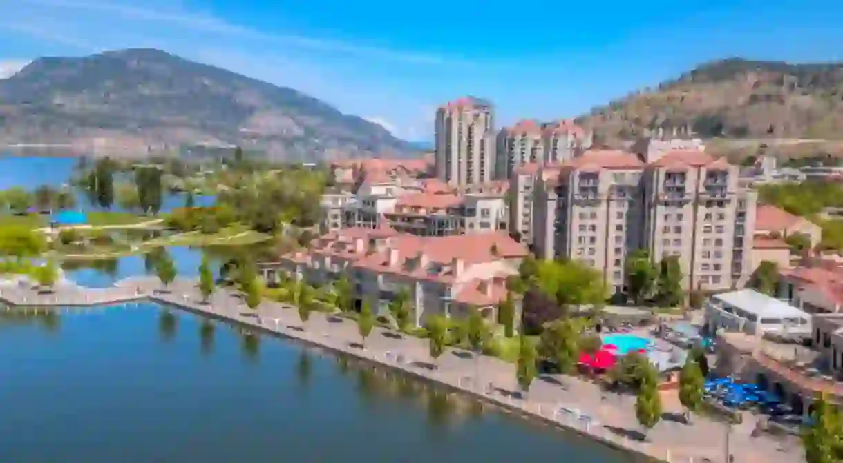 The waterfront location makes the Grand Okanagan Resort one of the most sought-after stays in Kelowna