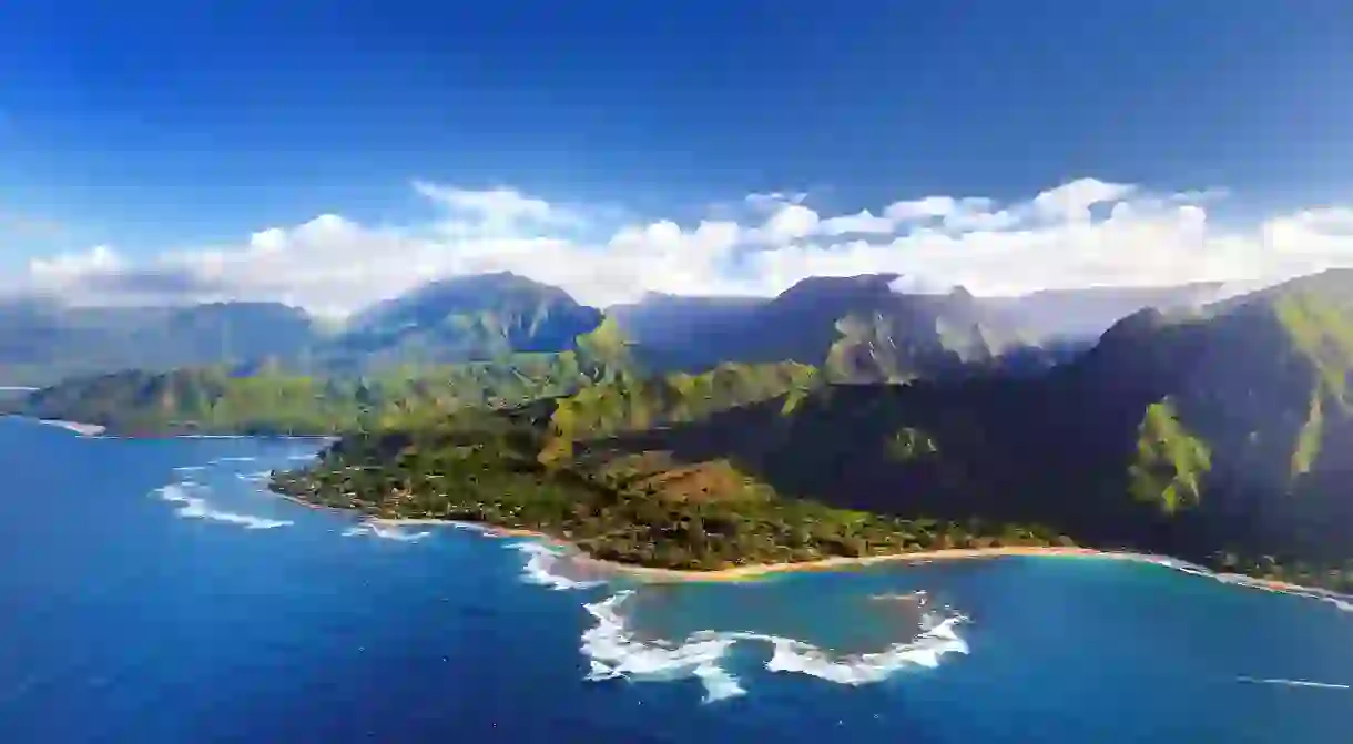 The Na Pali Coast in Kauai is one of the most spectacular (and most filmed) landscapes in the world