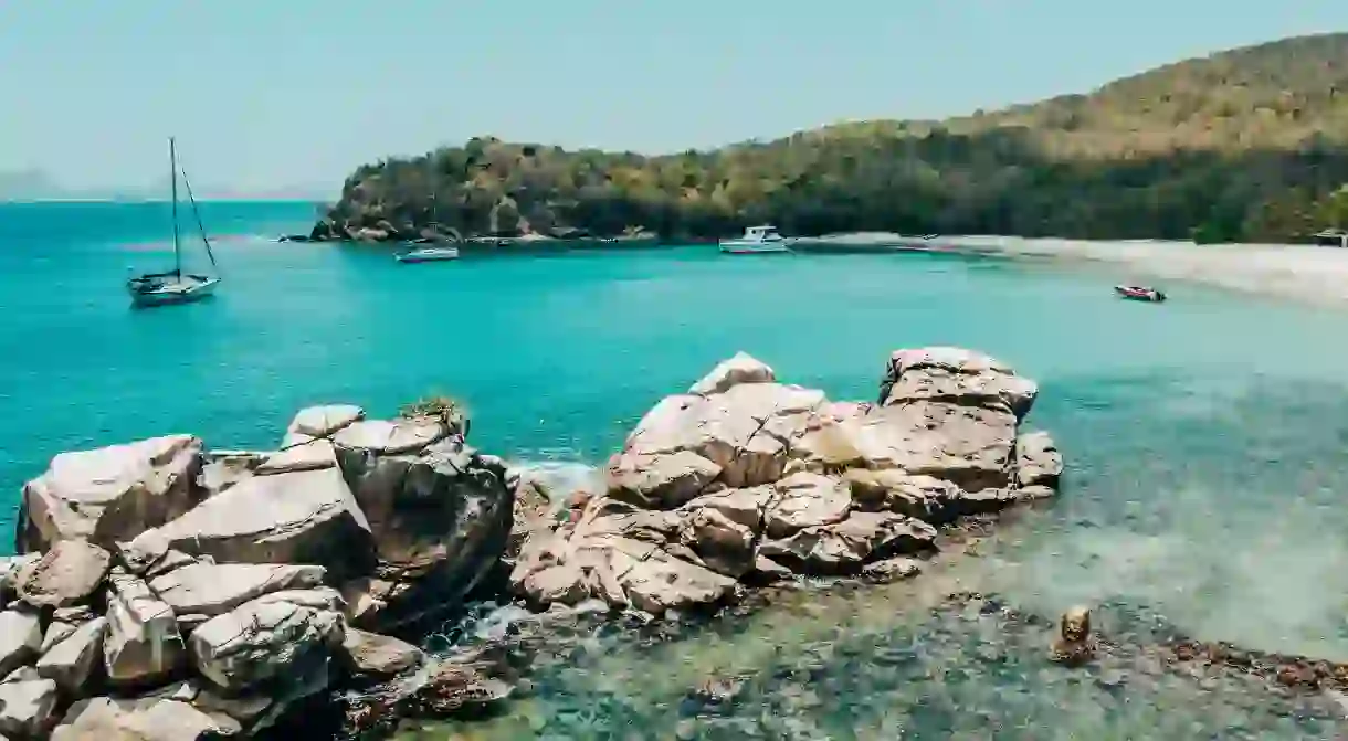 The secluded beach of Anse La Roche is an alluring option for sailors in Grenada