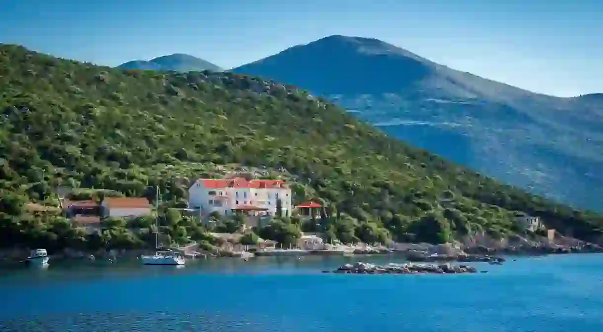 The stunning coastline of Šipan is beloved by sailors in Croatia