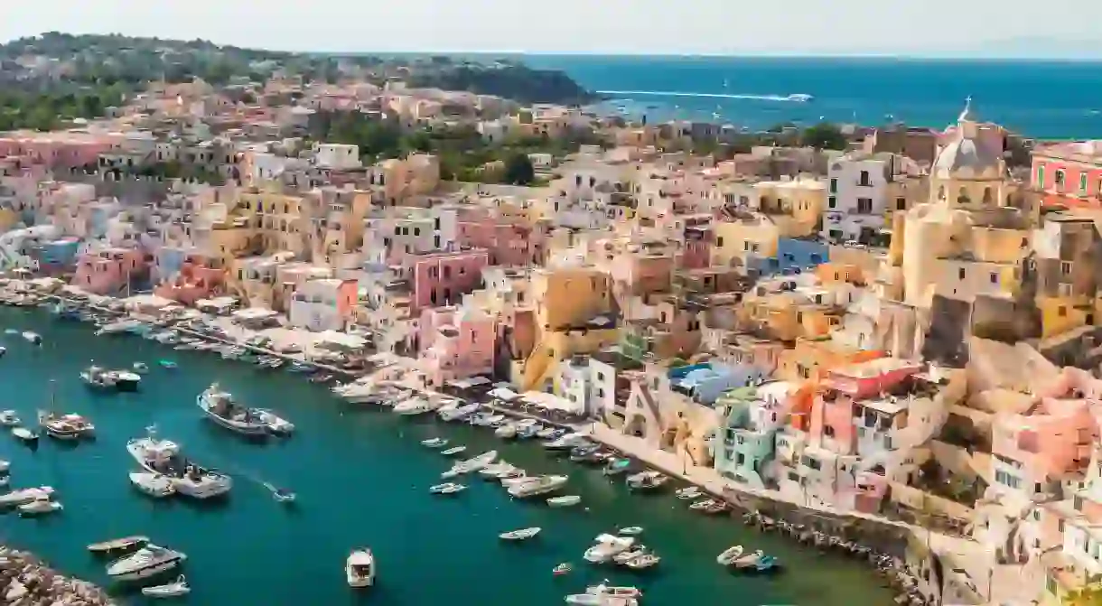 The fishing port of Marina di Corricella is one of the prettiest on the Gulf of Naples coastline