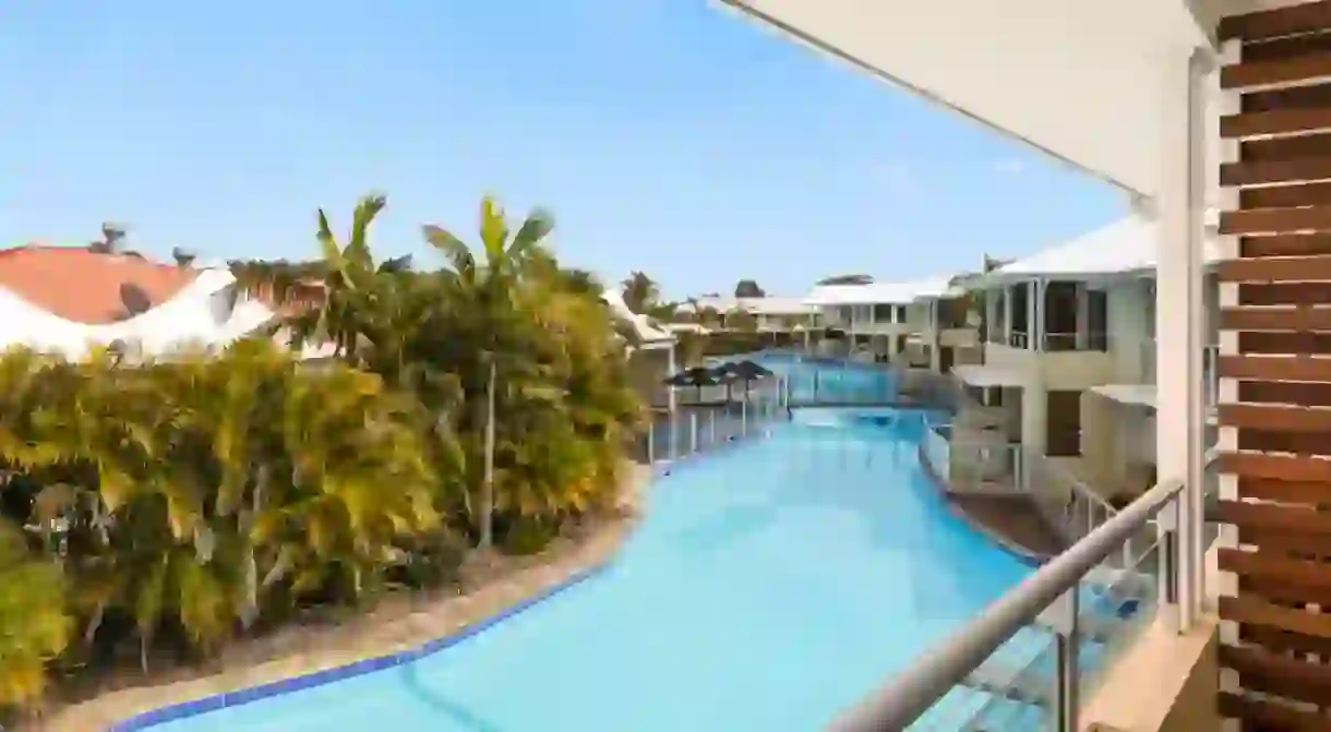 Kick back and relax poolside after exploring Nelson Bay