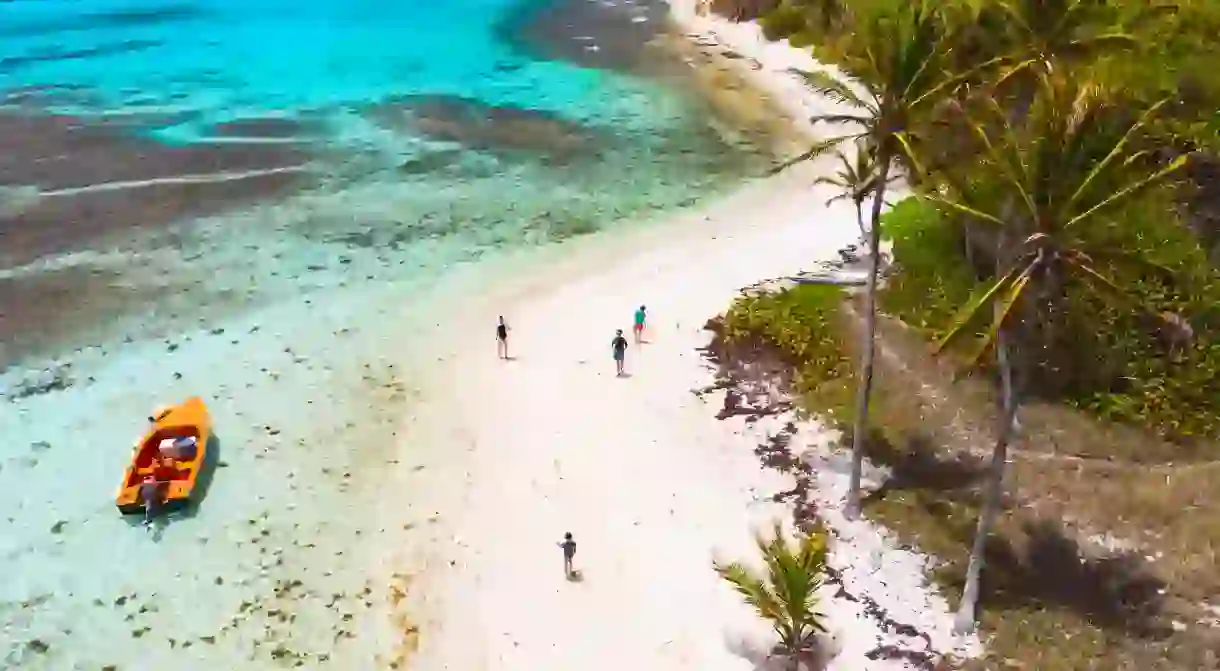 Petit Tabac in the Grenadines is the perfect spot to drop anchor and kick back on the beach