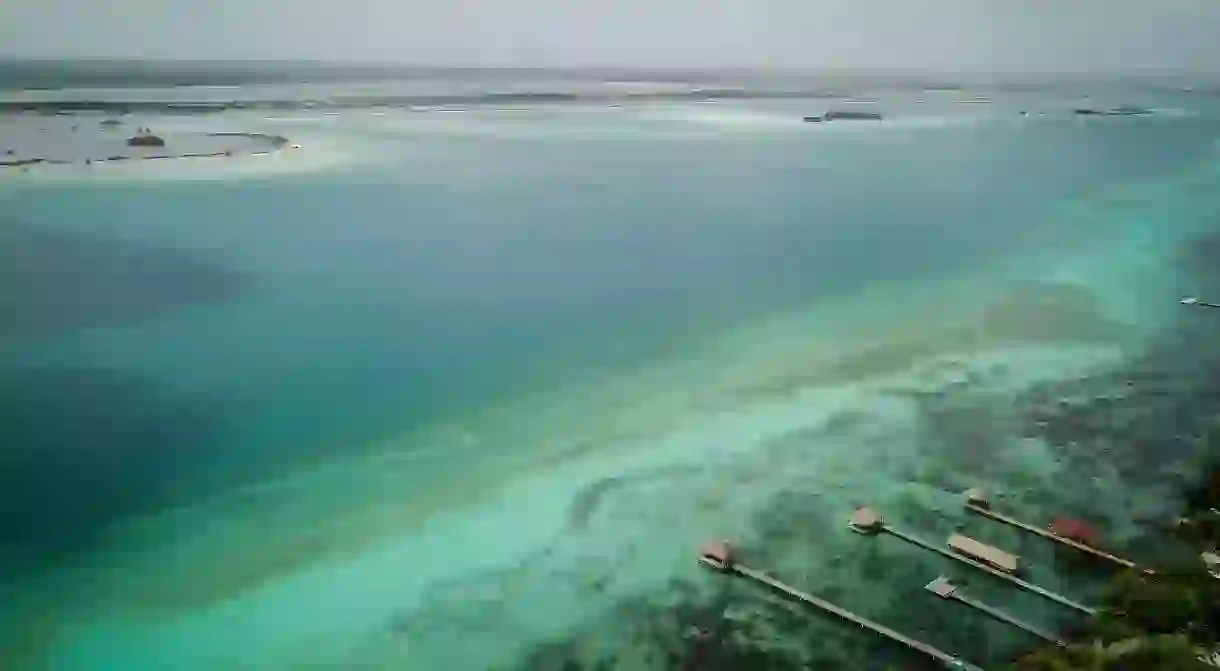 Wooden piers make a great place to start a jaunt into the turquoise waters of Lagoon Bacalar