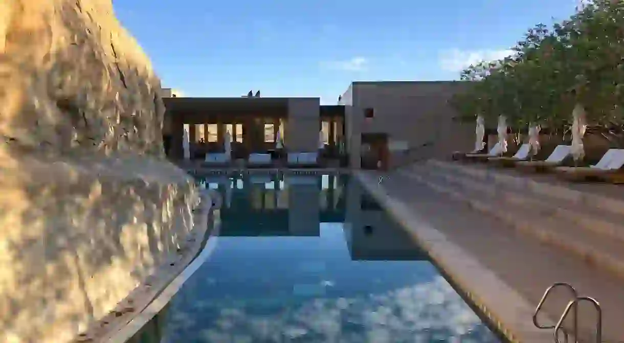 The swimming pool at Amangiri exudes a sense of minimalist cool