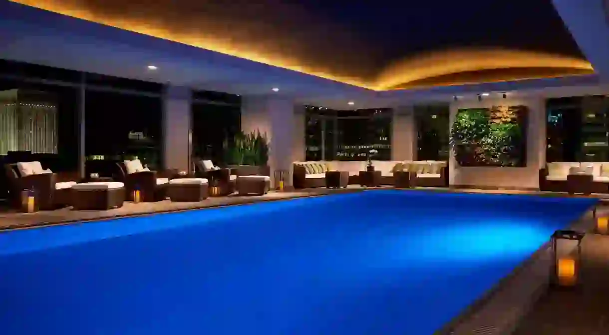 Theres no better way to end the day than with a dip in the pool at the Ritz-Carlton, Charlotte