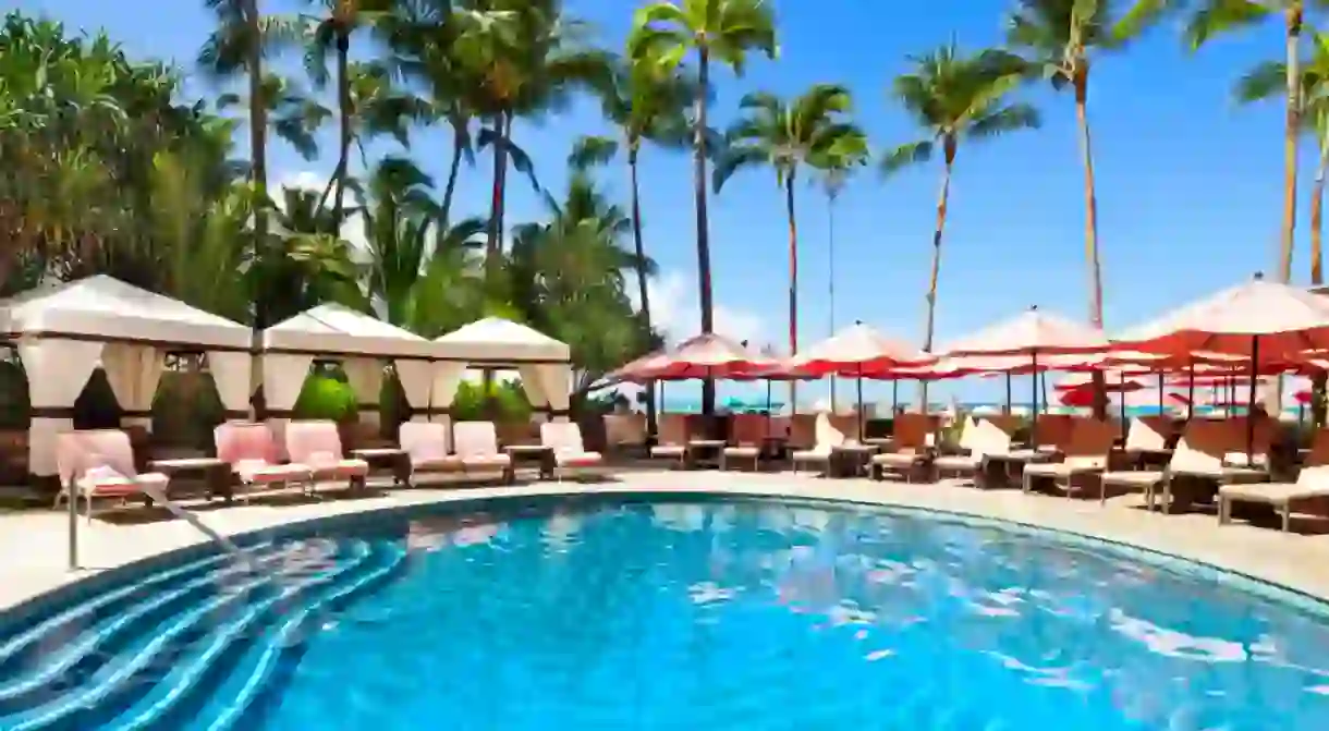 With its pink hues, the Royal Hawaiian is one of the most romantic hotels in Honolulu