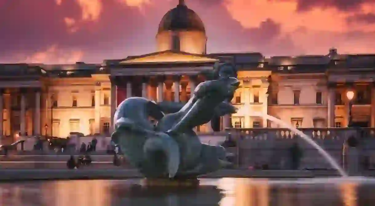 The National Gallery in Trafalgar Square, central London